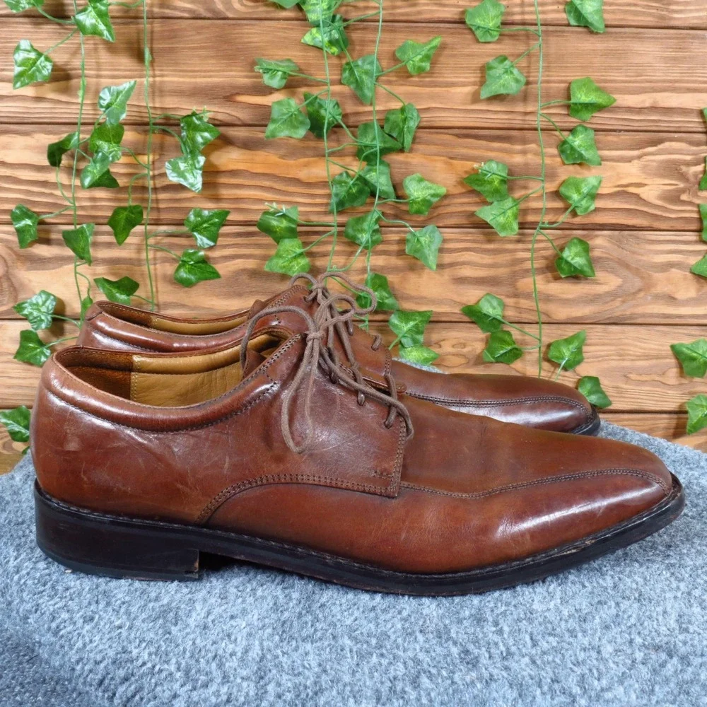Cole Haan Air Giraldo Mens Apron Toe Derby Shoes Size 10.5 M Dress Brown Leather